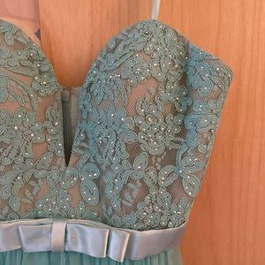 Strapless Floor Length Formal Dress